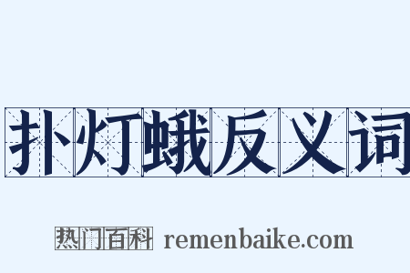 扑灯蛾反义词是什么意思的图片